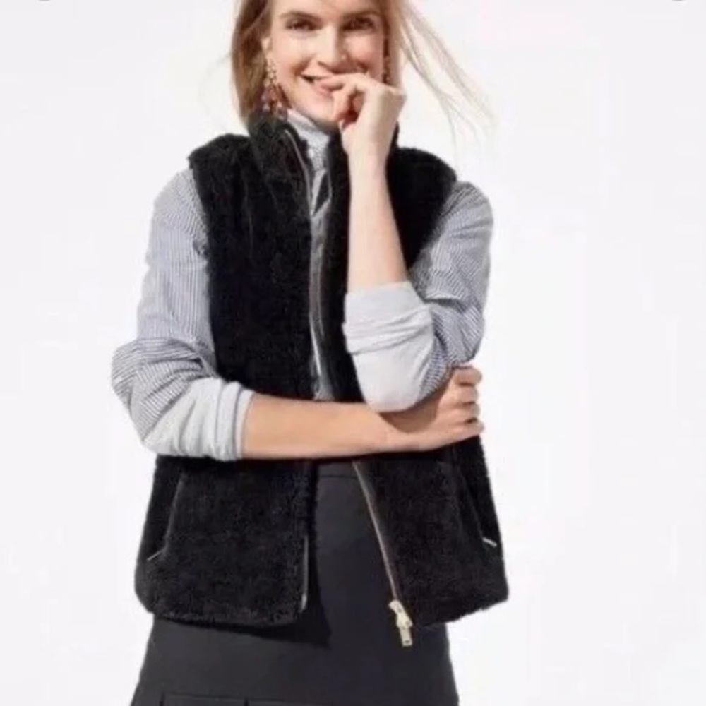 J. Crew Women's Black Fleece Excursion Vest